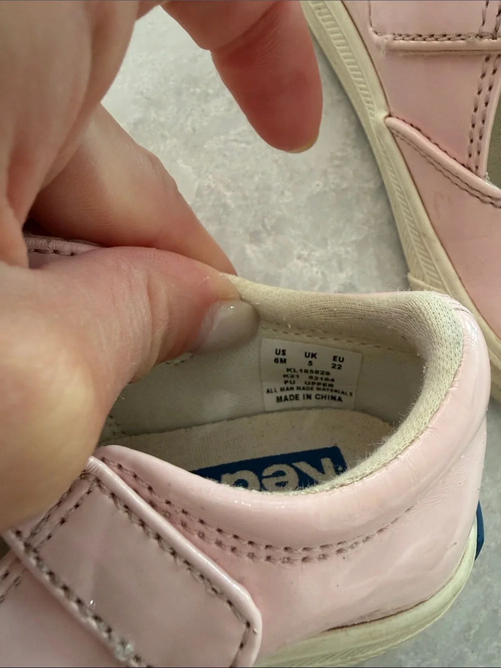 Keds Pink Patent Mary Jane Sneakers with Flower Accent